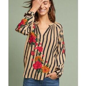 NWT- ANTHROPOLOGIE AKEMI KIN MANUELA
EMBROIDERED BLOUSE